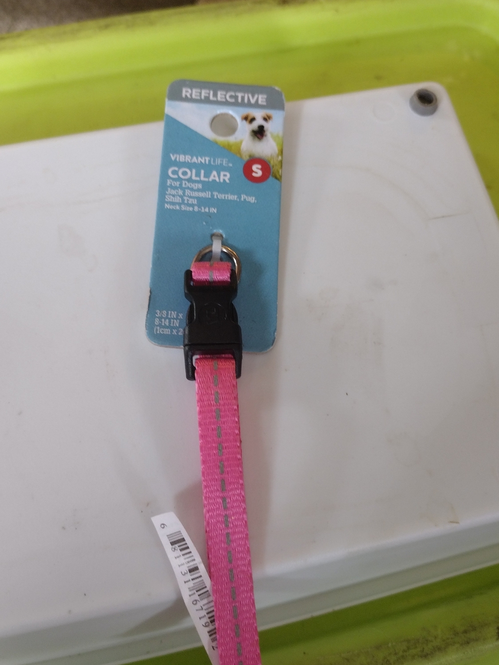 Vibrant Reflective Pink Dog Collar - Small